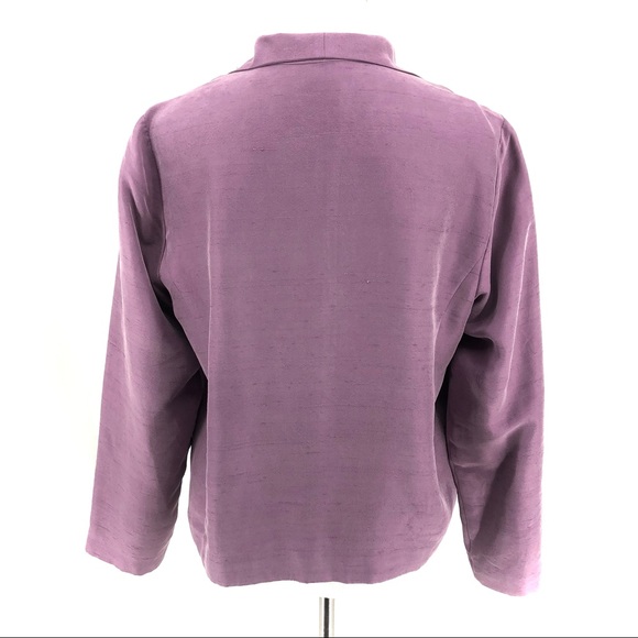 Eileen Fisher Lavender Purple 2 Piece 100% Silk Skirt Set - Picture 4 of 15